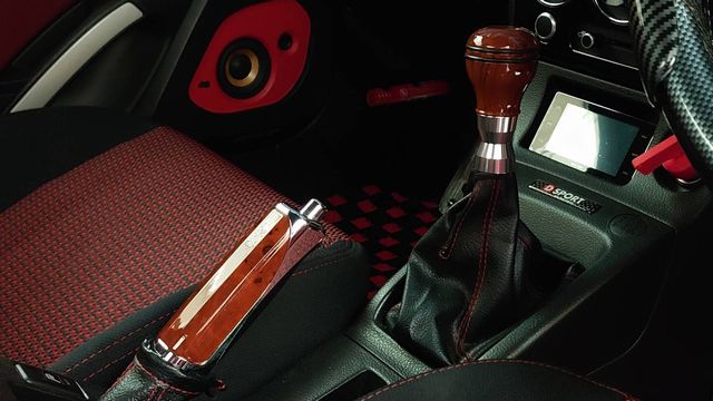 楽天市場】サイドブレーキカバーウッド 木目 汎用 パーキングブレーキ