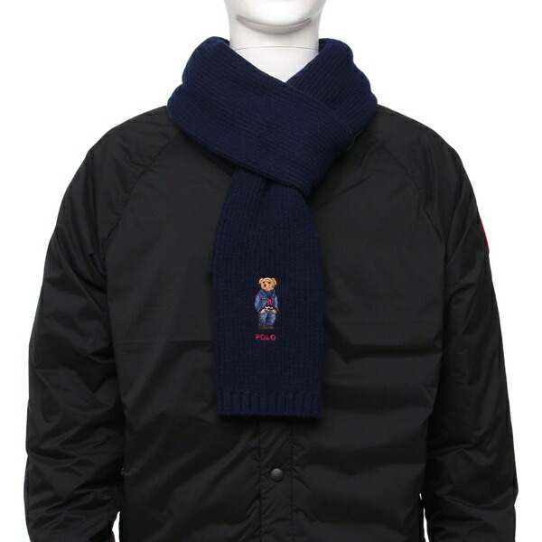 楽天市場】ポロラルフローレン マフラー ソリッド デニム ベア