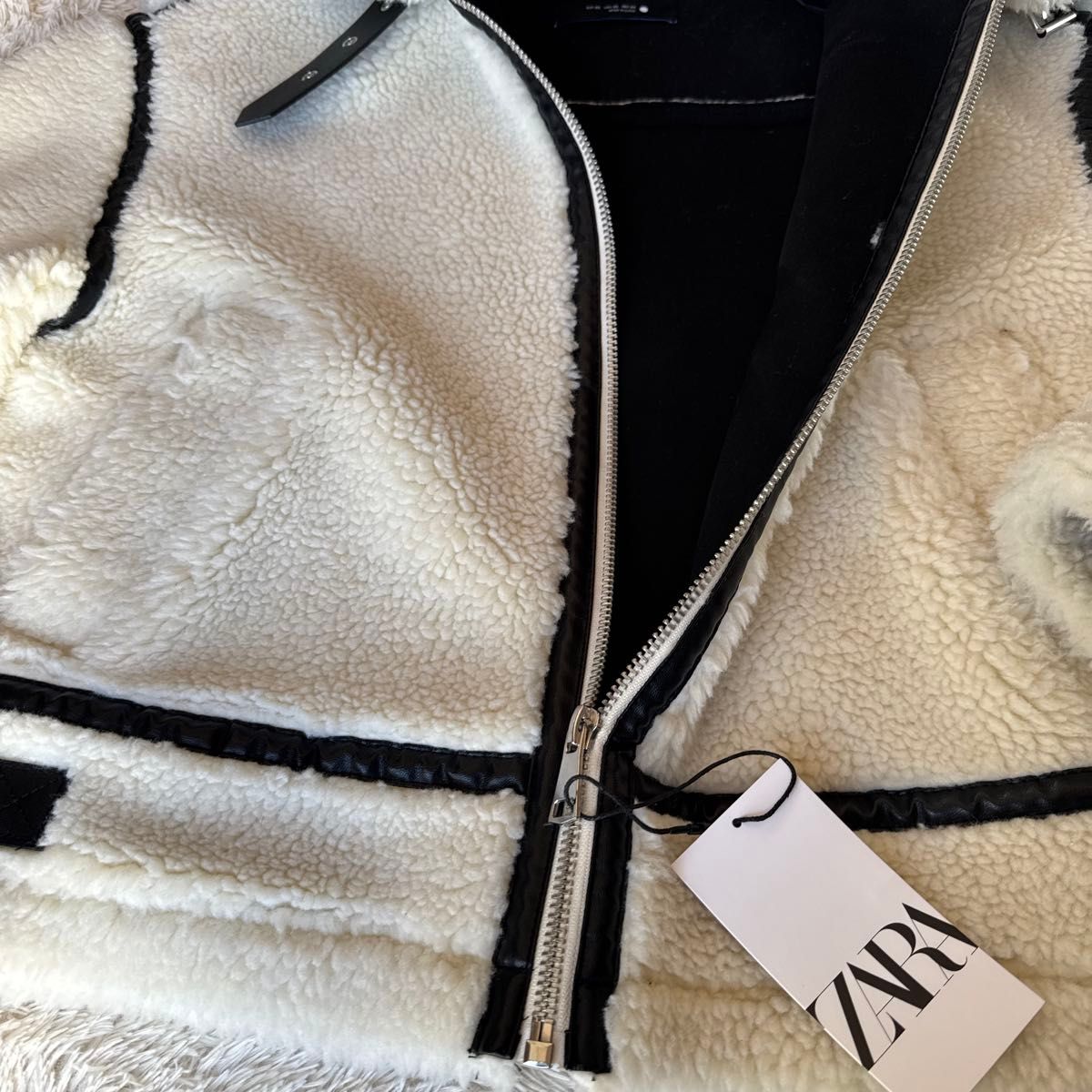 ZARA ZWコレクション ボアムートンジャケット｜Yahoo!フリマ（旧PayPay