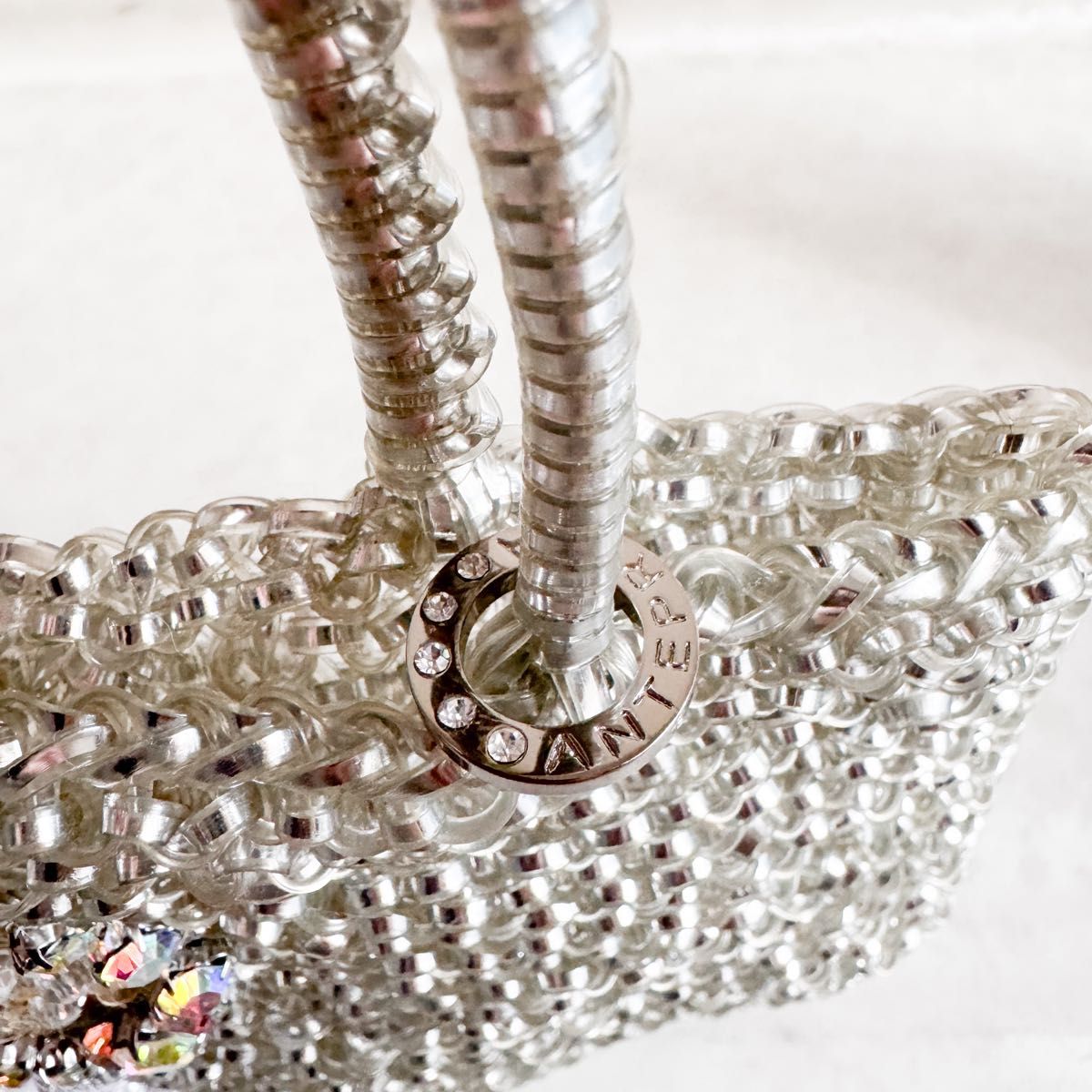 ANTEPRIMA ワイヤーバッグ リボンモチーフ シルバー アンテプリマ