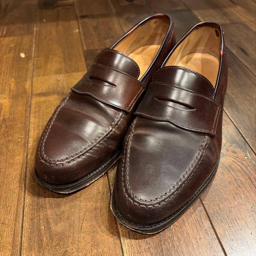 CROCKETT&JONES ダークブラウン レザー ローファー※送料込 CROCKETT&JONES（クロケット＆ジョーンズ） CROCKETT＆JONES ／ ペブル